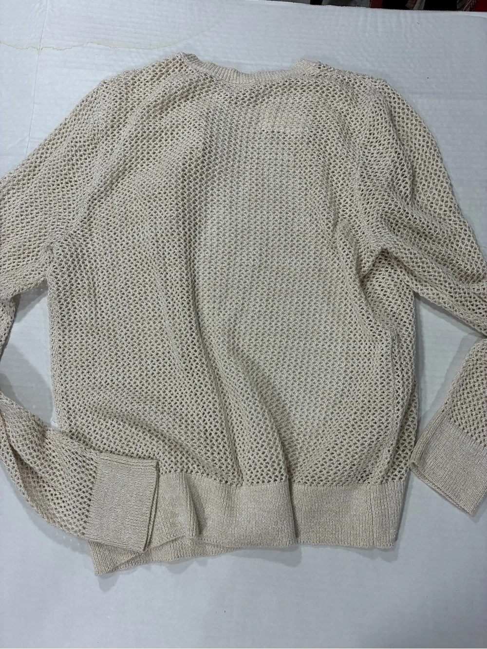 LOFT OPEN KNIT BUTTON CARDIGAN NEW WITH TAG